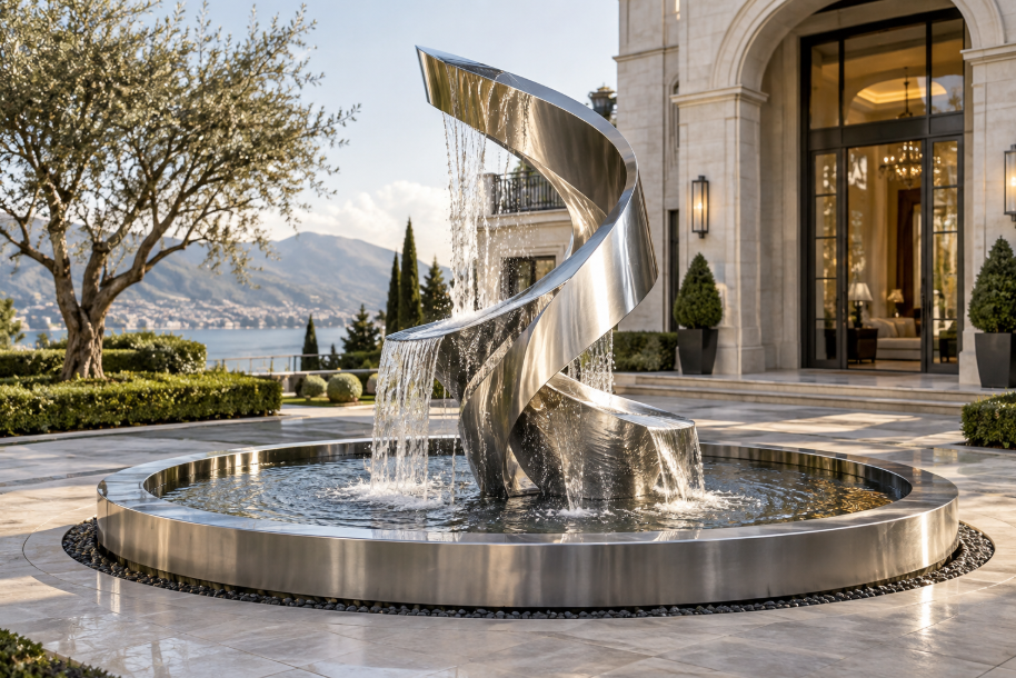 Abstract Stainless Steel Sculpture